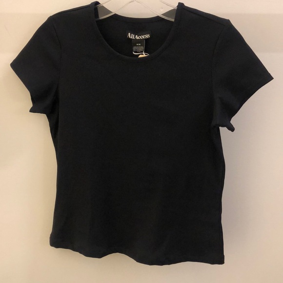 All Access Tops - All Access black ribbed SS top, sz M, 70919 All Access Tops - All Access black ribbed SS top, sz M, 70919
